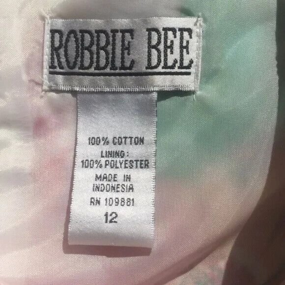 Robbie Bee Dress Yellow Floral Sleeveless Knee Length Size 12 - Picture 4 of 5